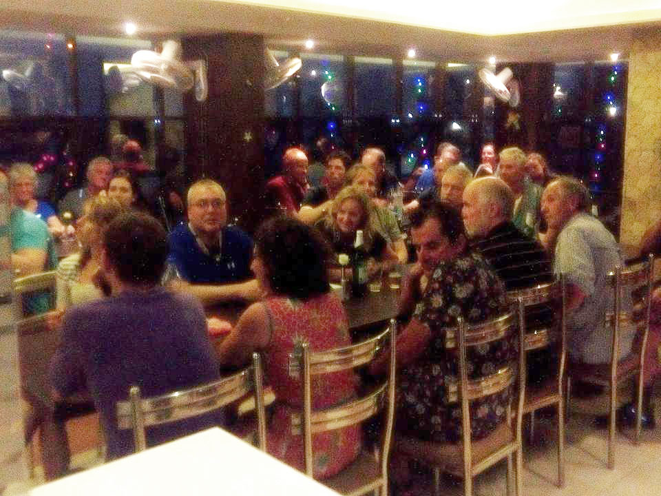 Foreigners having a good time at Hotel Alankar Devgad